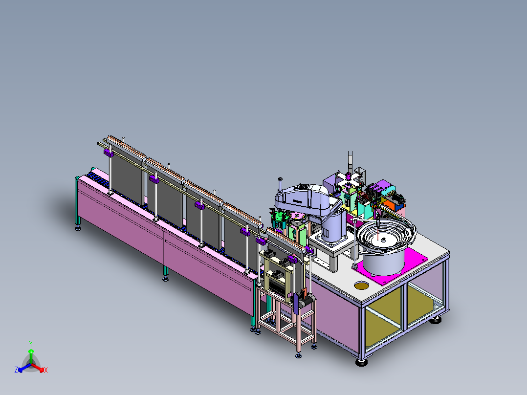 冷凝器U型管自动插管sw20可编辑正等轴测图