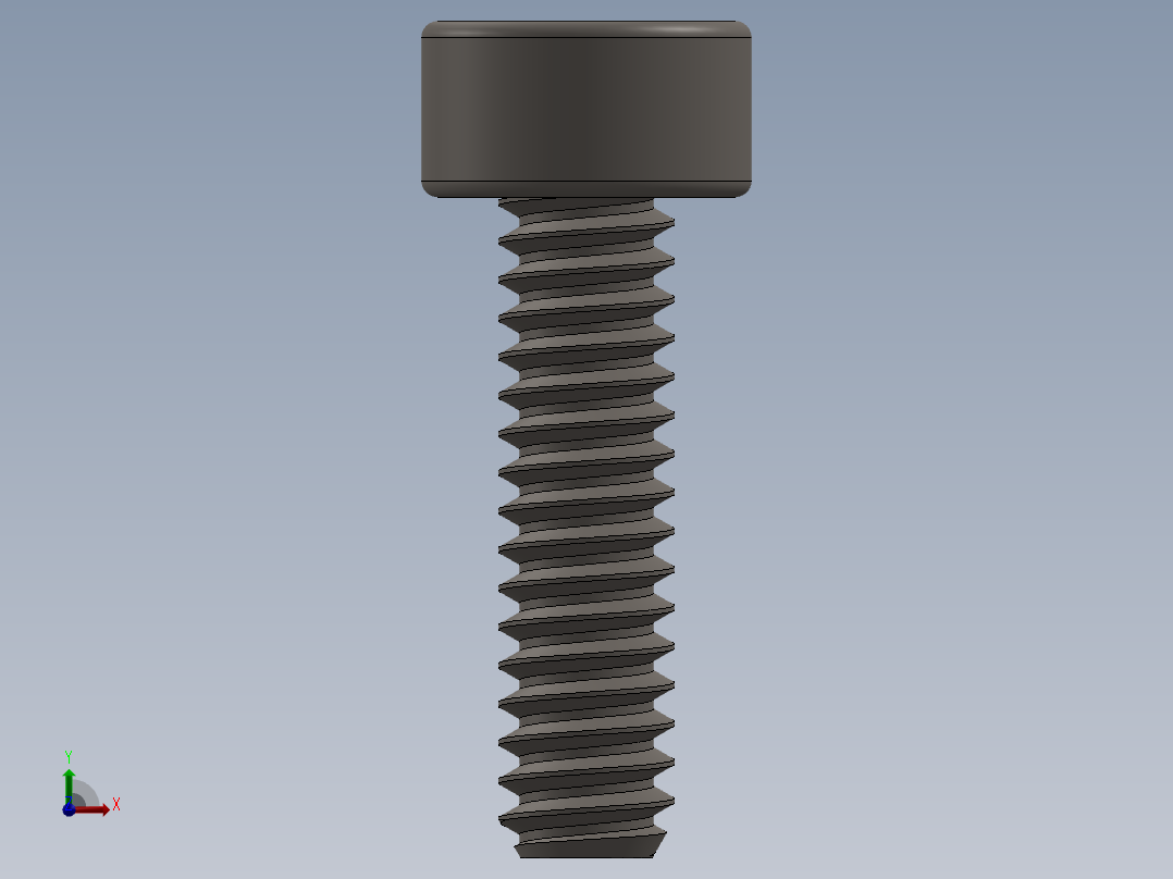 Screw_DIN_912_M1.6x6F_A2.SLDPRT公制内六角螺钉前视图