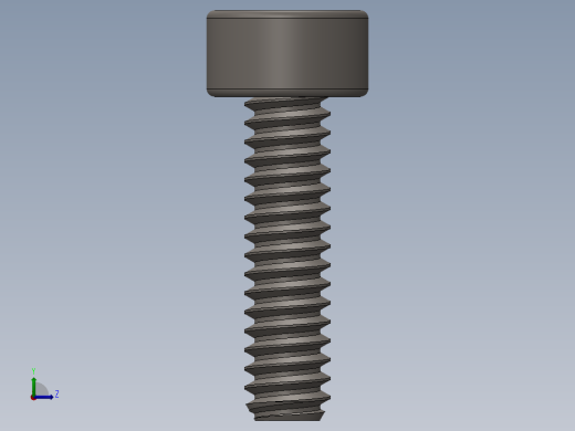 Screw_DIN_912_M1.6x6F_A2.SLDPRT公制内六角螺钉左视缩略图