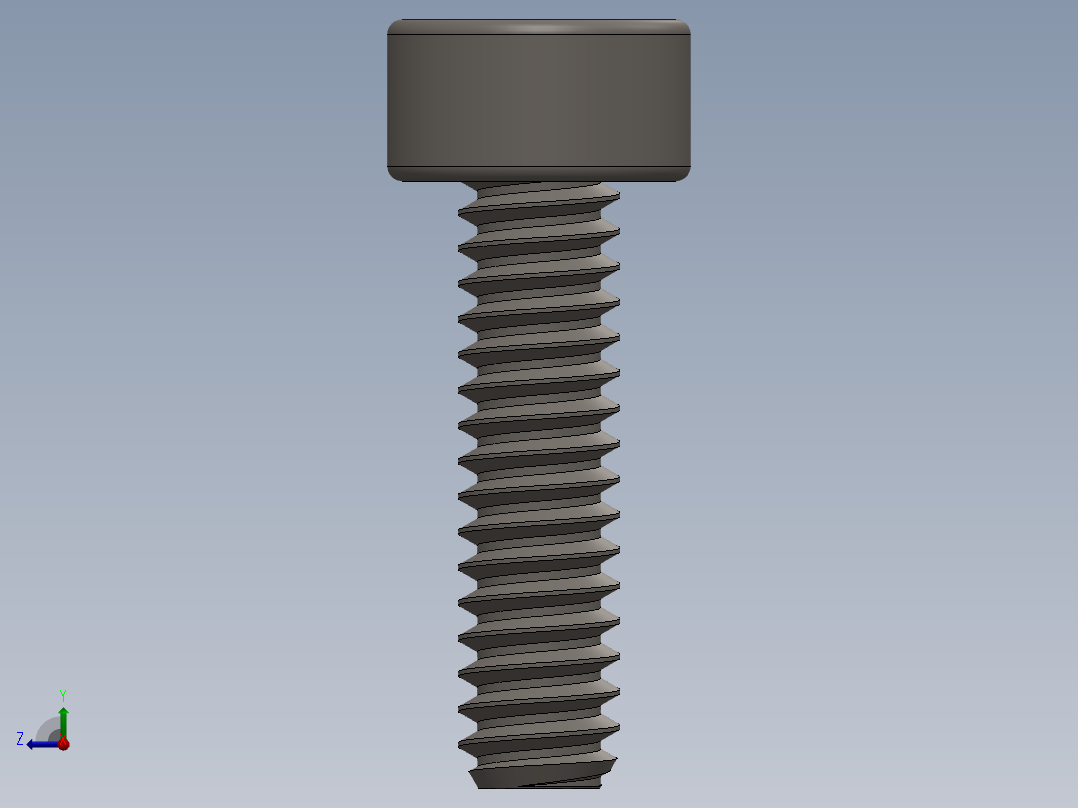 Screw_DIN_912_M1.6x6F_A2.SLDPRT公制内六角螺钉右视图