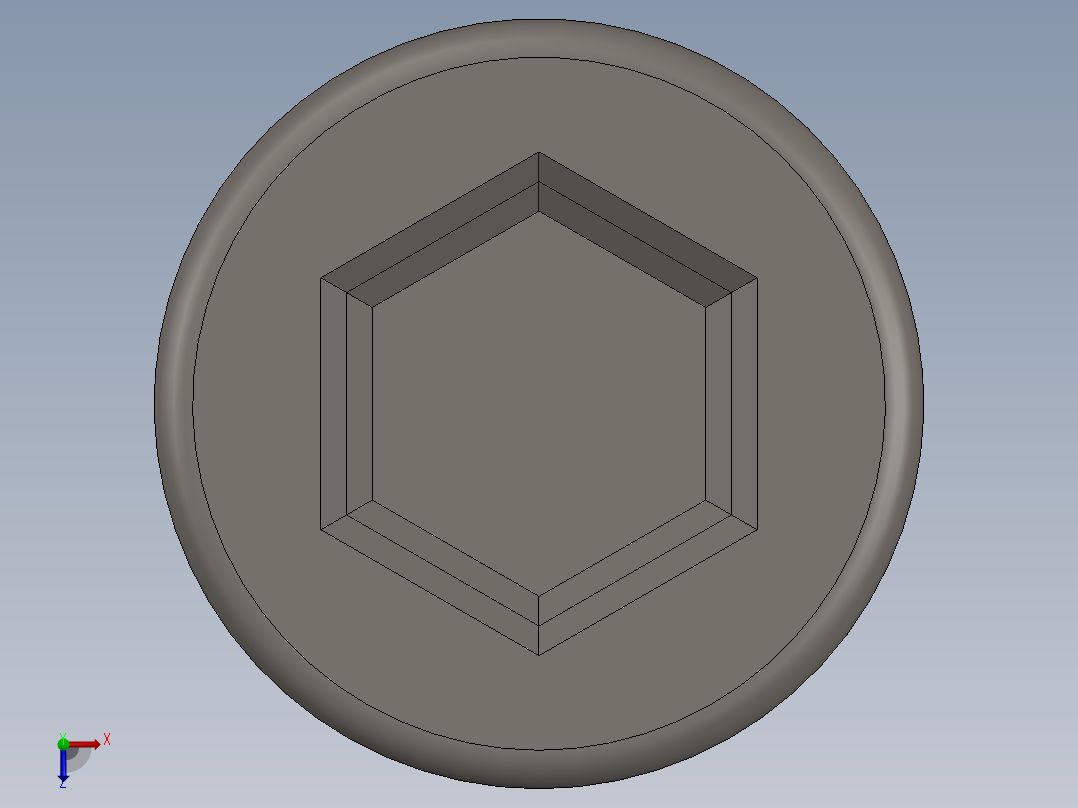 Screw_DIN_912_M1.6x6F_A2.SLDPRT公制内六角螺钉俯视图