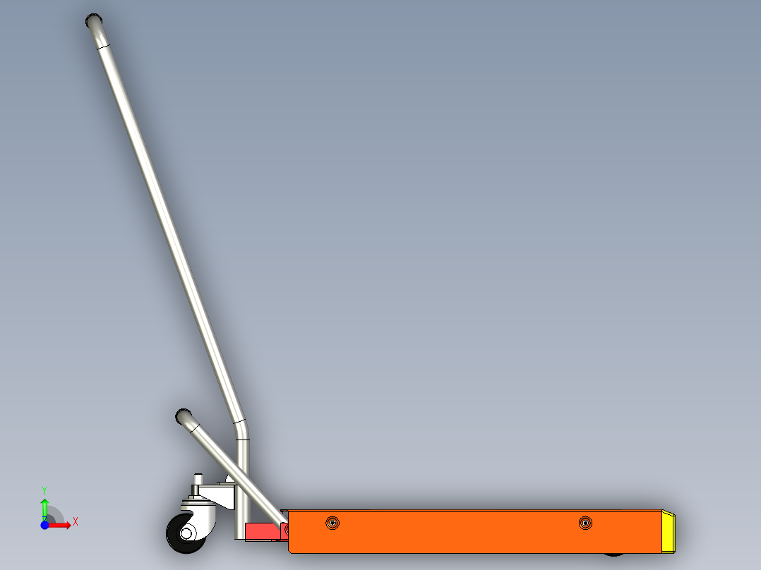 脚踏升降推车前视图