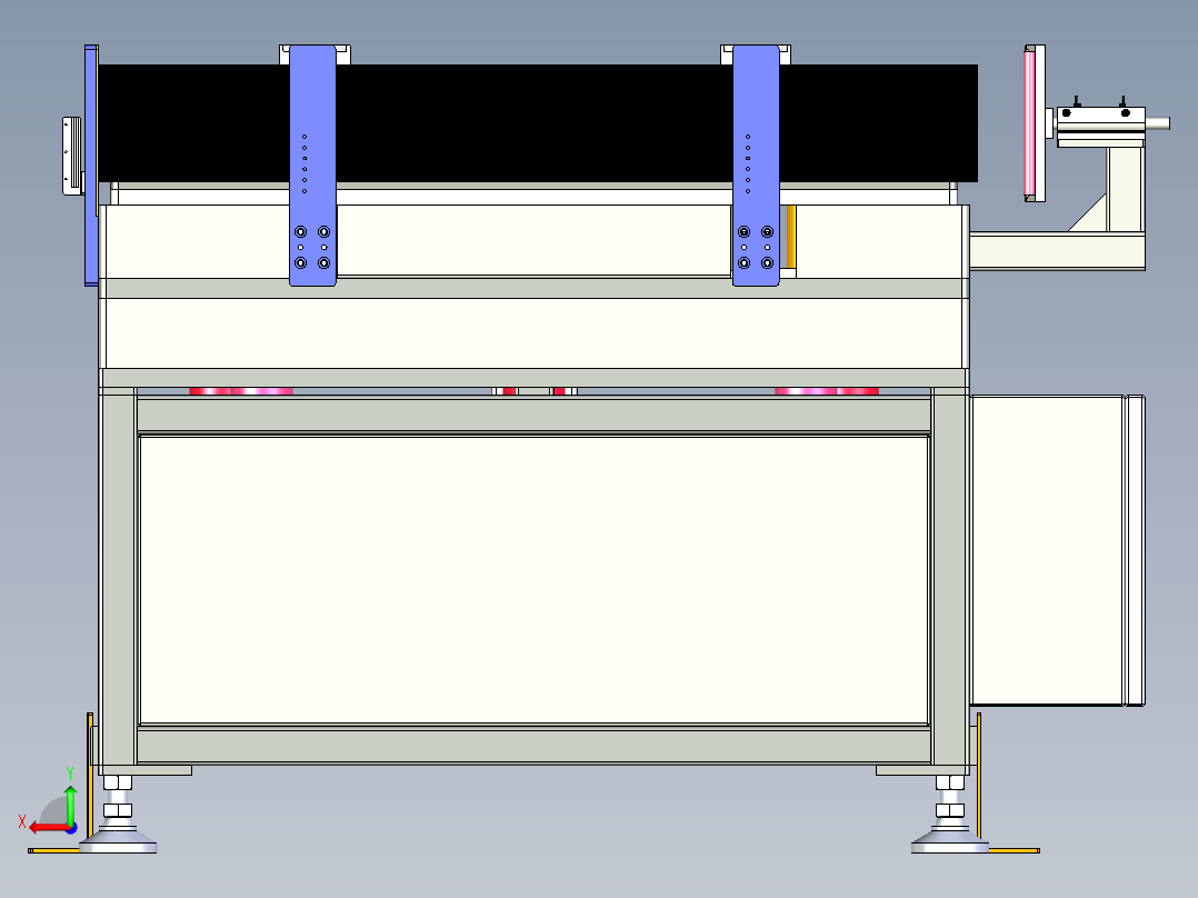 自动下料暂存机后视图