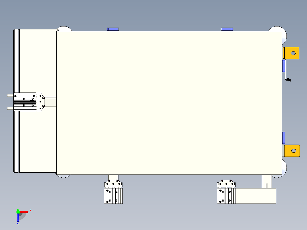 自动下料暂存机俯视图