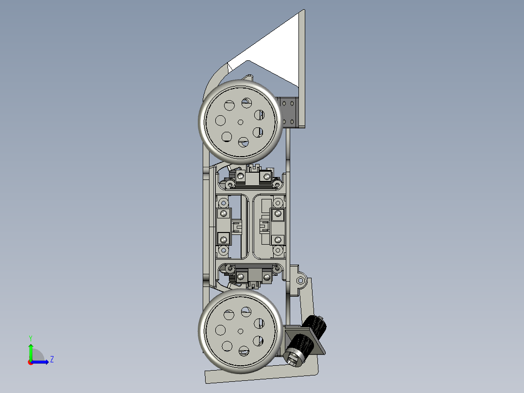 四轮差速金属编码电机智能小车左视图