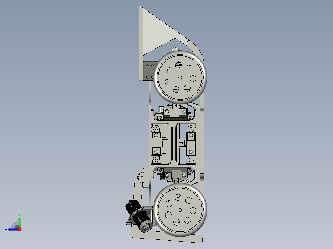 四轮差速金属编码电机智能小车右视图
