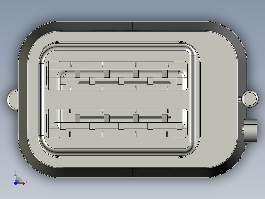 三明治早餐烤面包片机前视图