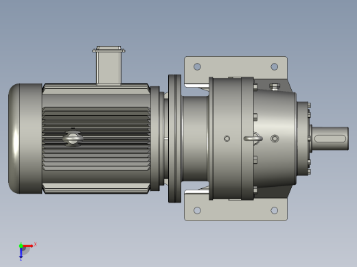 BWD型单级摆线针轮减速电机BWD2-71-Y3-4P-M1-1俯视缩略图