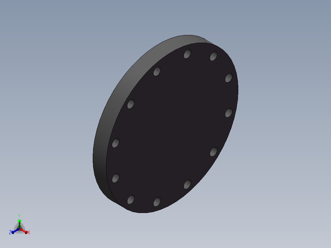 FLANGE-BLIND_DN200_PN10_U-PVC正等轴测图