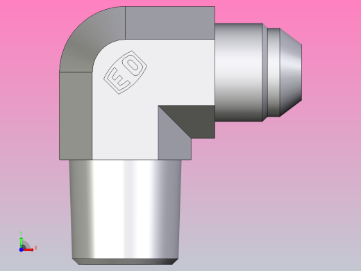 EO硬管接头外螺纹螺柱弯头8 8C3MXS前视缩略图