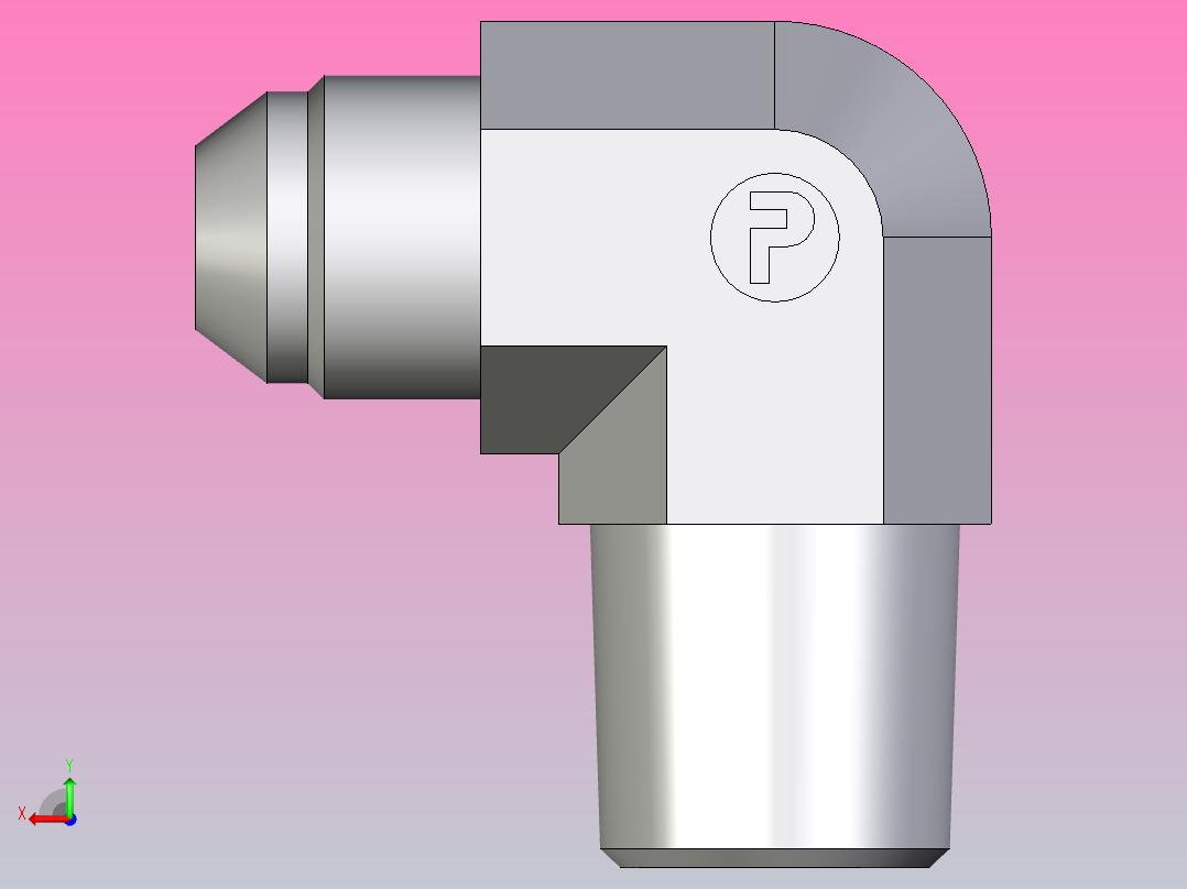 EO硬管接头外螺纹螺柱弯头8 8C3MXS后视图