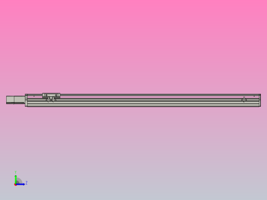 SYS12-BC-950-100W滚珠花健、支撑座、滚珠丝杠、交叉导轨、直线模组.STEP左视缩略图