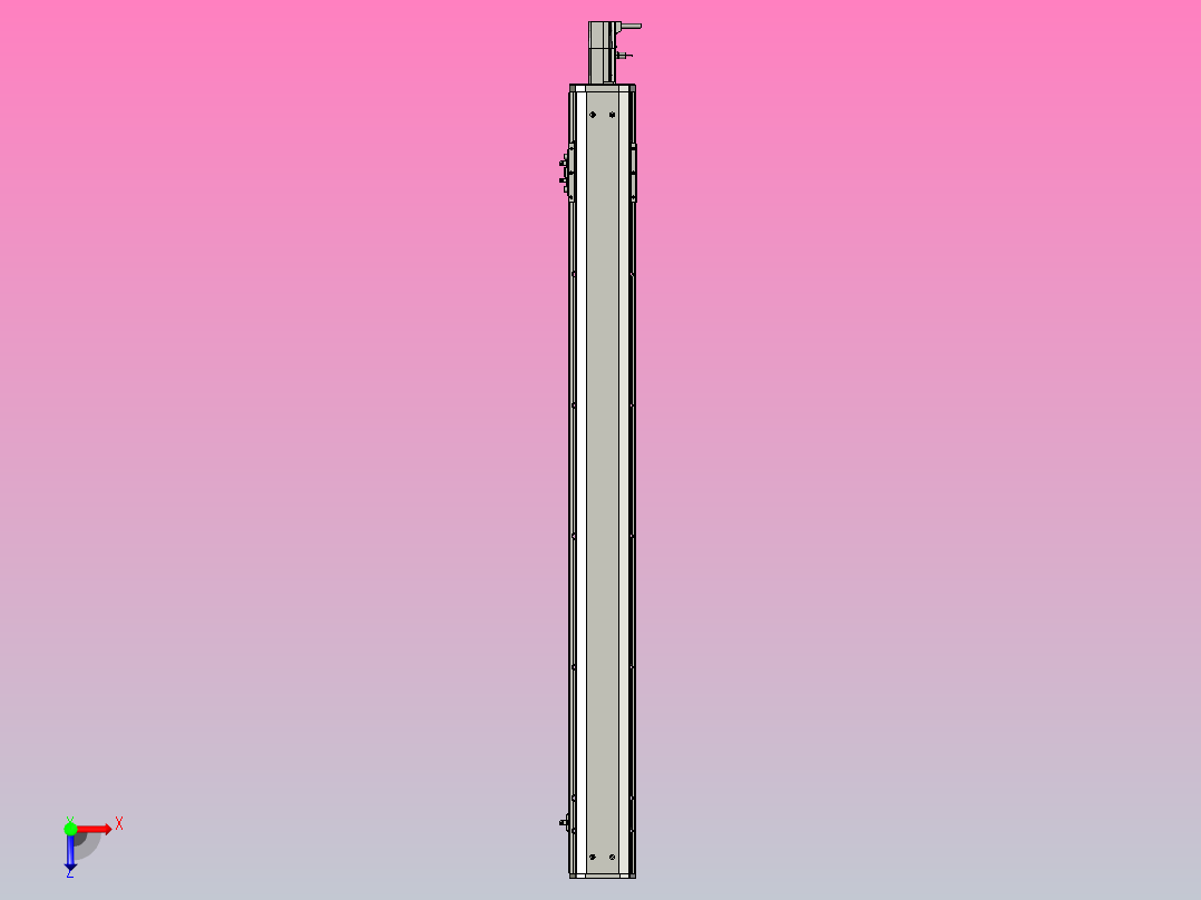 SYS12-BC-950-100W滚珠花健、支撑座、滚珠丝杠、交叉导轨、直线模组.STEP俯视图