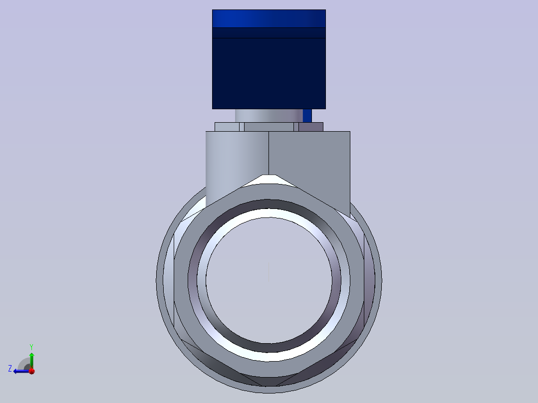 SUS304 二片式球阀 Q11F-2PC 0.5-2in右视图