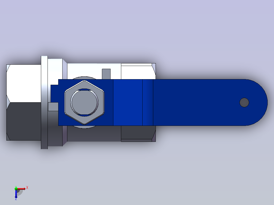 SUS304 二片式球阀 Q11F-2PC 0.5-2in俯视图