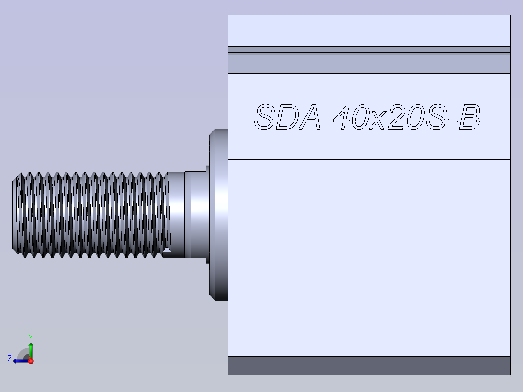 气缸sda-40x20s-b-sda-40x20s-b-air-cylinder-1.snapshot.3右视图