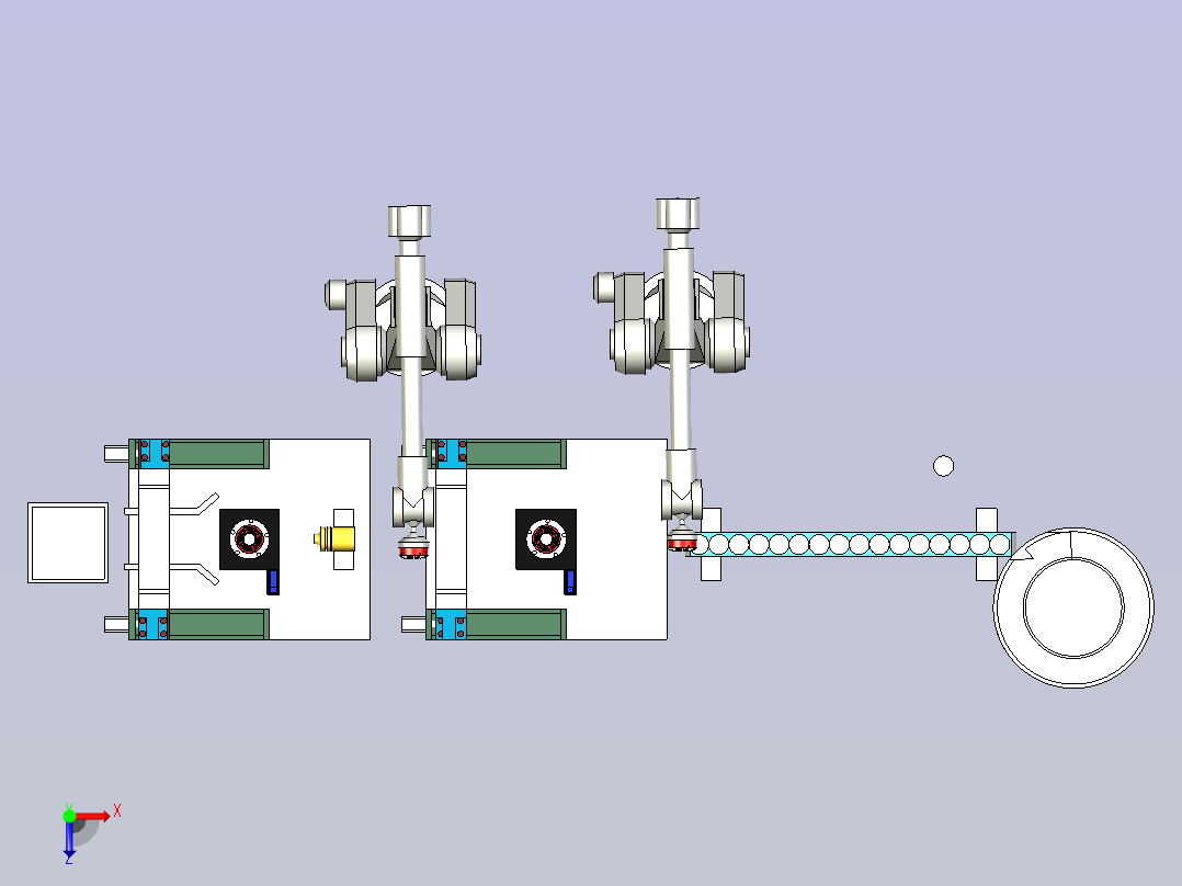 银触点去毛刺机俯视图