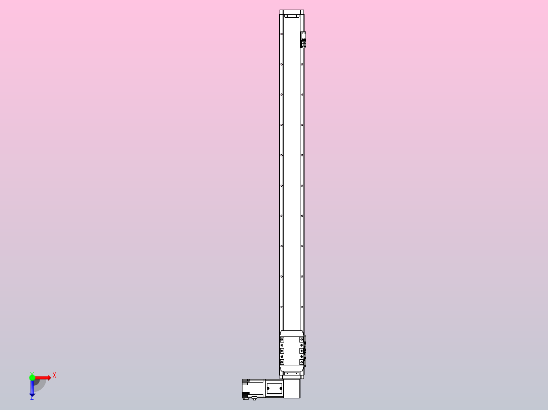 机器人皮带驱动直线轴TPA-GCB-80-P60-L1000-DR-M20-N3俯视图