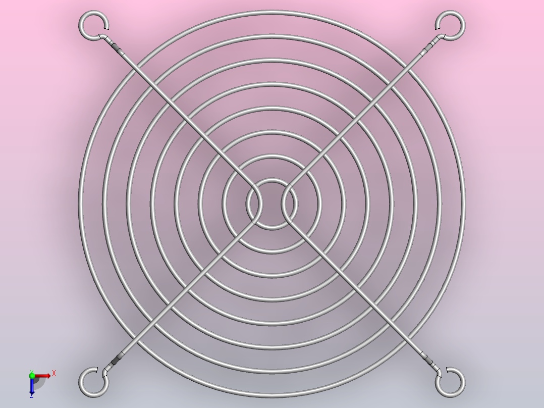 User Library-Grille ventilateur 120mm_护网俯视图