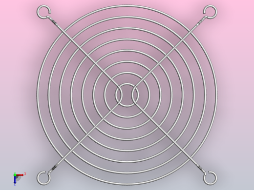 User Library-Grille ventilateur 120mm_护网俯视缩略图