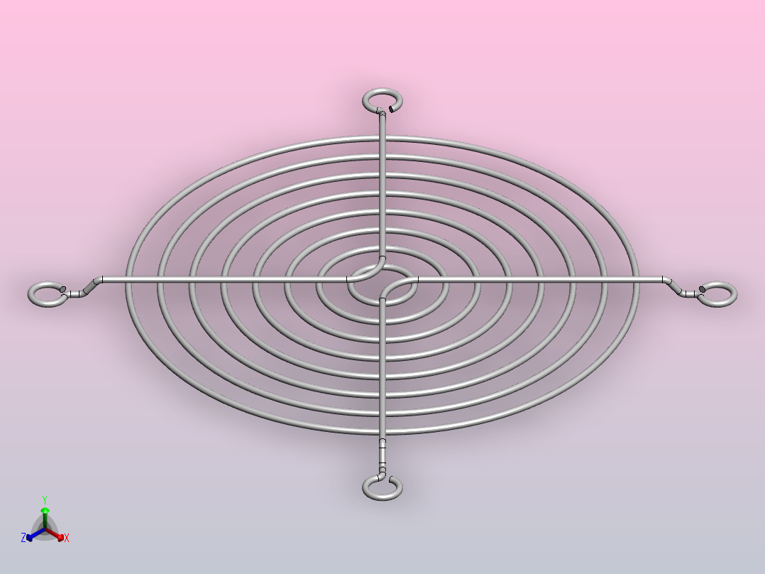 User Library-Grille ventilateur 120mm_护网正等轴测图