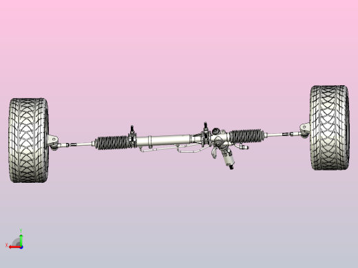 齿轮齿条式转向系统3D模型图纸 Power steering 3D数模后视缩略图