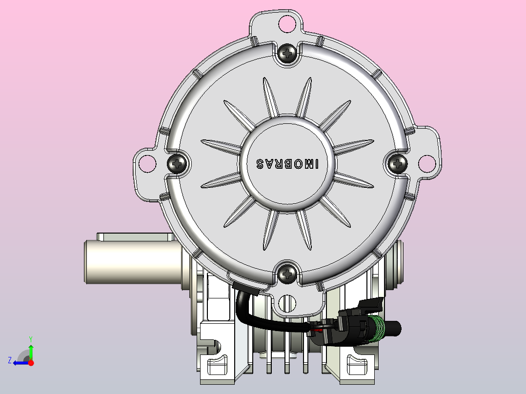 电机还原器12V250W130右视图