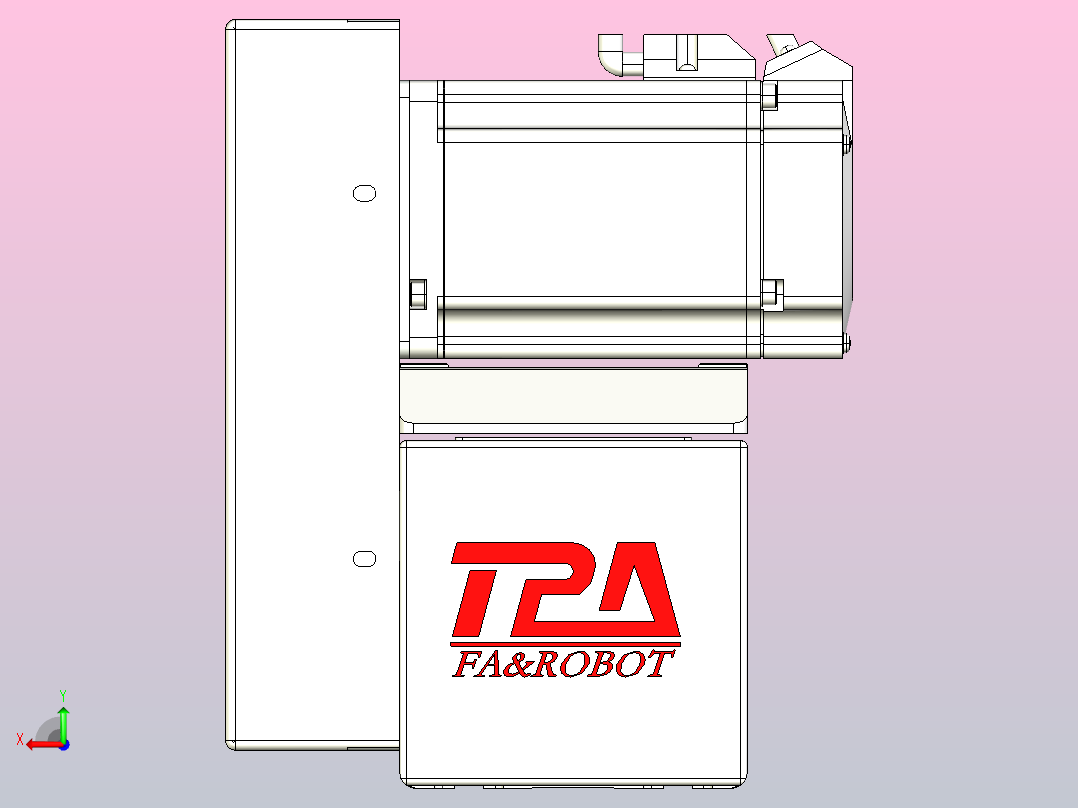 伺服电机集成皮带传动直线执行器TPA-OCB-100-192-L550-LU-P75-N3后视图