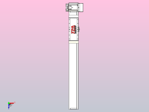 伺服电机集成皮带传动直线执行器TPA-OCB-100-192-L550-LU-P75-N3俯视缩略图