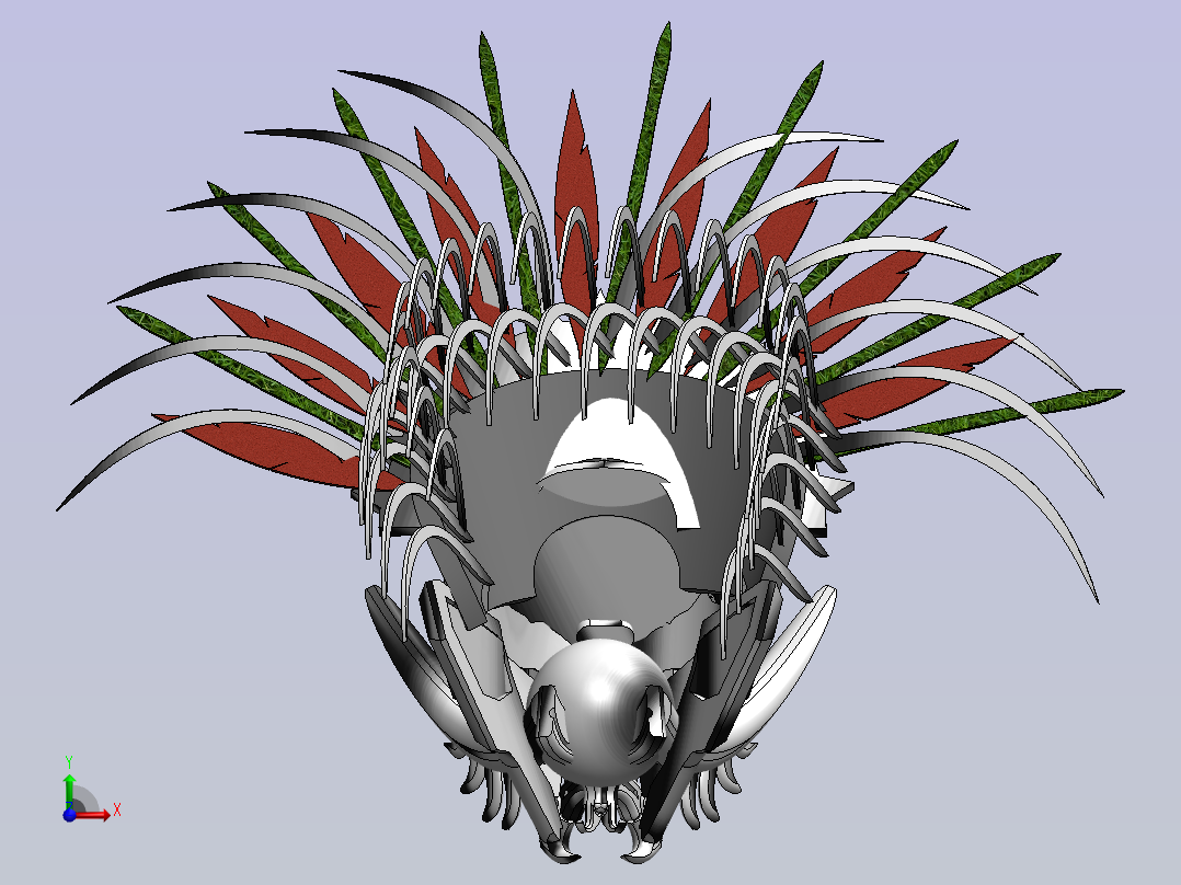 阿斯特卡头盔前视图