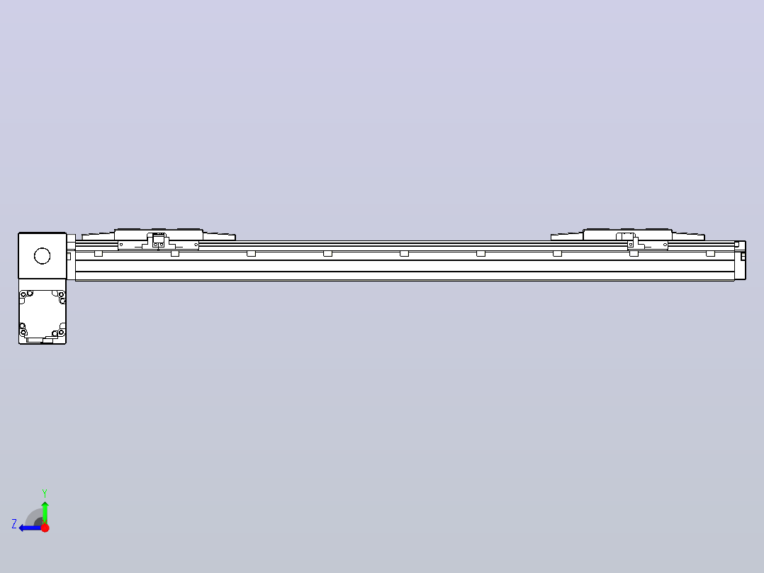 皮带直线轴双滑块型TPA-GCBS-120-P70-L200-LP-M20-N3右视图