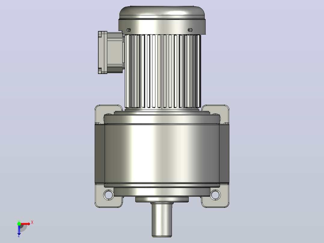 中型减速电机图纸ZH750-S-125K-200K(40轴)俯视图