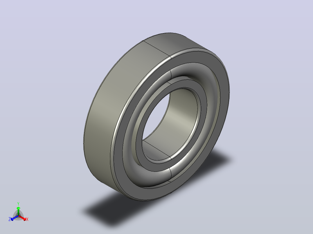 SKF自调心球轴承ball_bearing_1309_ek_0正等轴测图