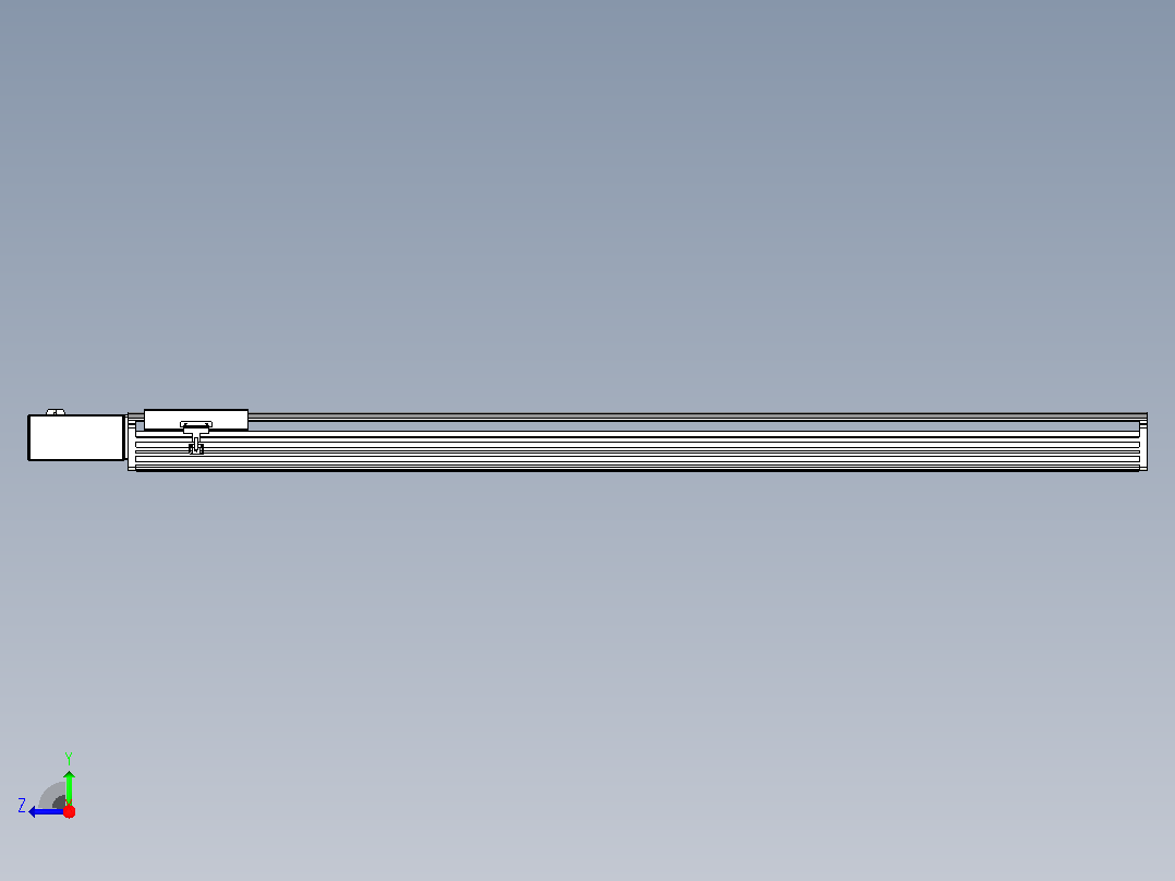 皮带直线轴半封闭可选导轨TPA-HNB-202D-140-L1600-MR-C-P75-N3右视图