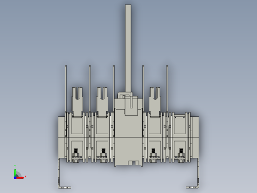 HH15-63_4QSA 4P隔离开关熔断器组三维模型202103前视缩略图