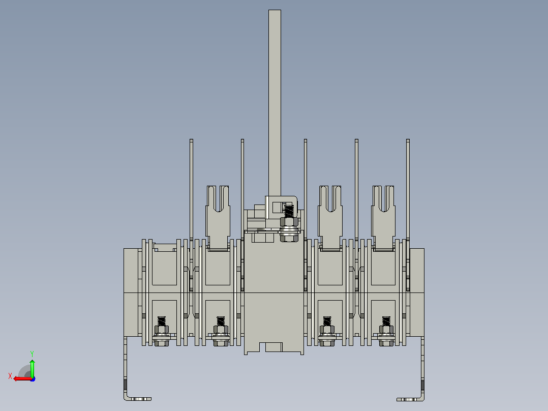 HH15-63_4QSA 4P隔离开关熔断器组三维模型202103后视图