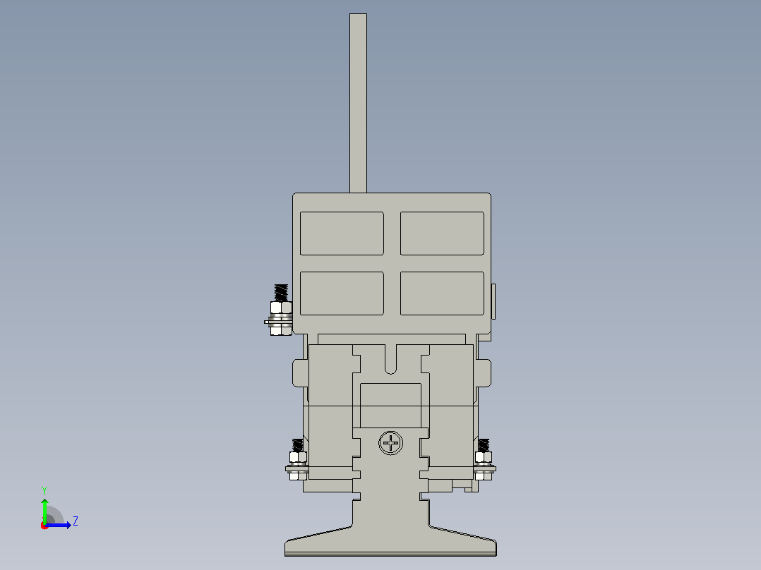 HH15-63_4QSA 4P隔离开关熔断器组三维模型202103左视图
