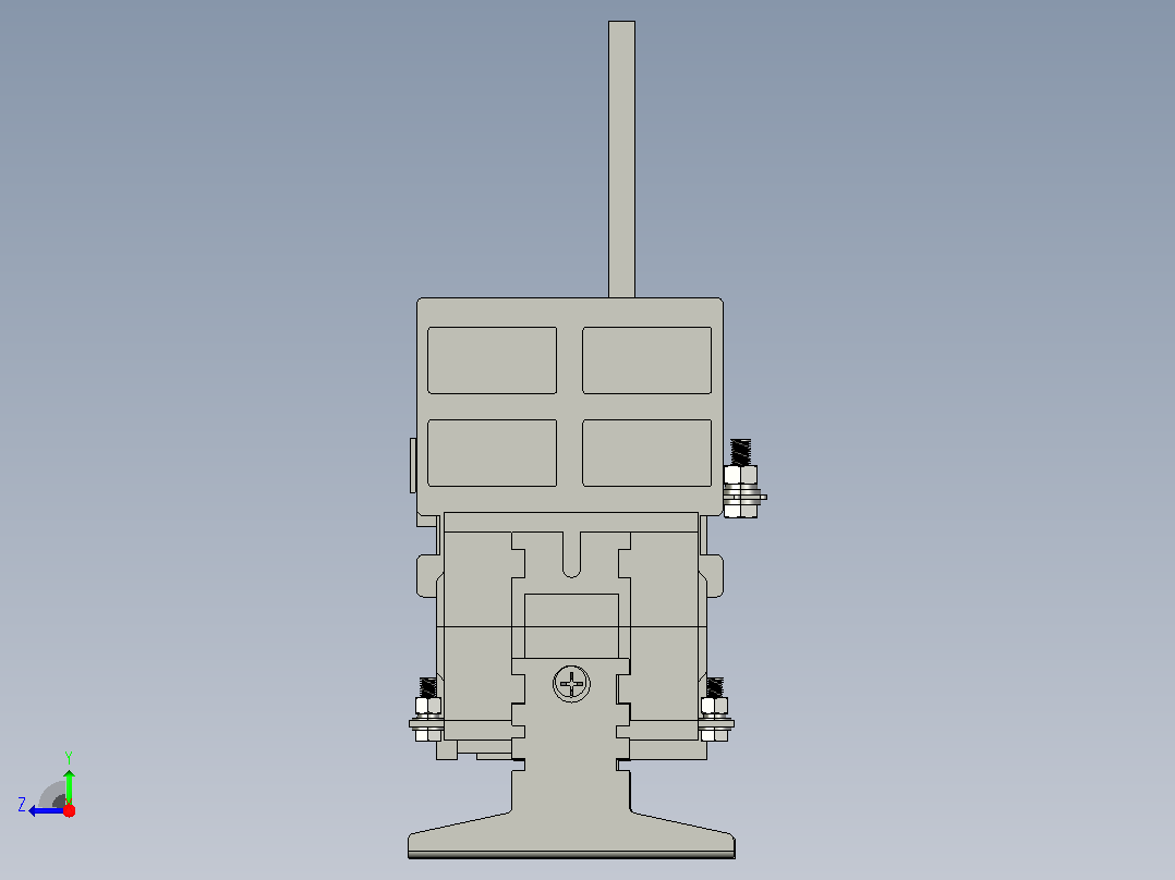 HH15-63_4QSA 4P隔离开关熔断器组三维模型202103右视图