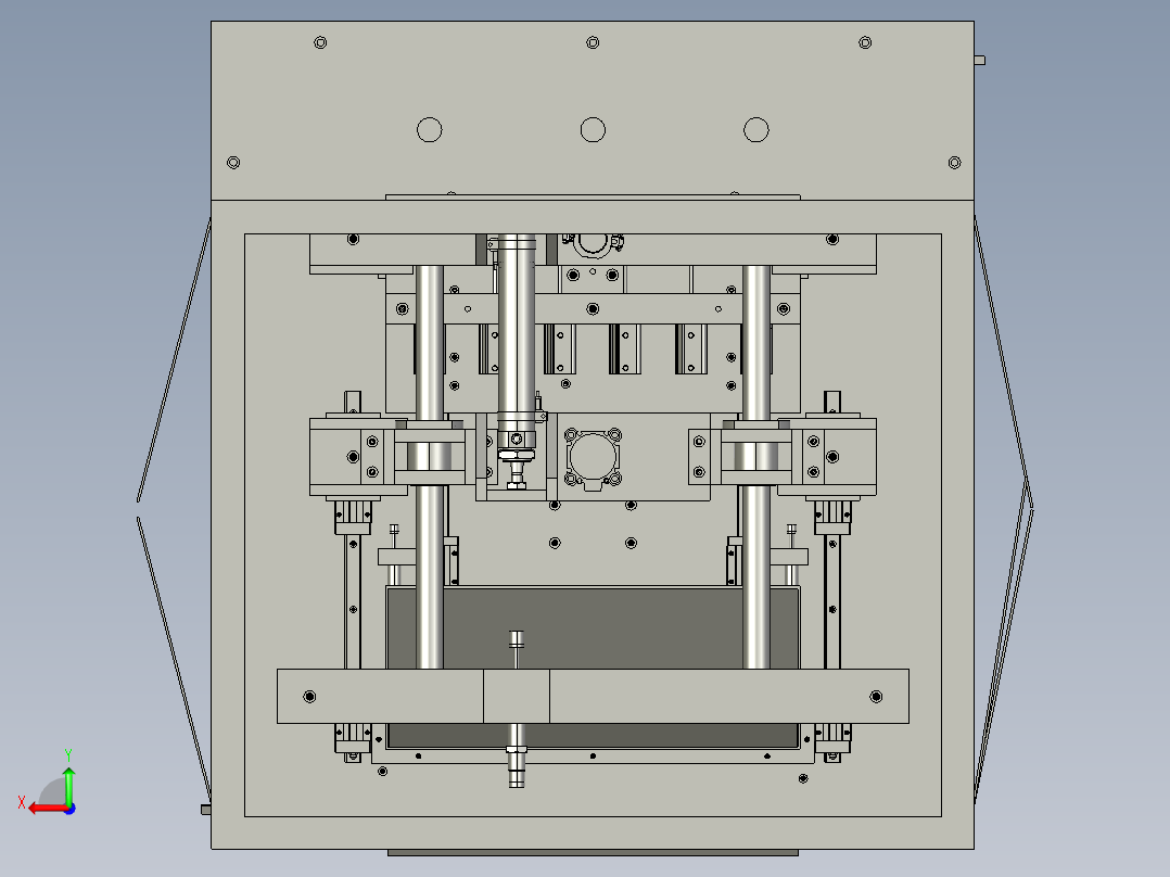 继电器电芯测试机stp后视图