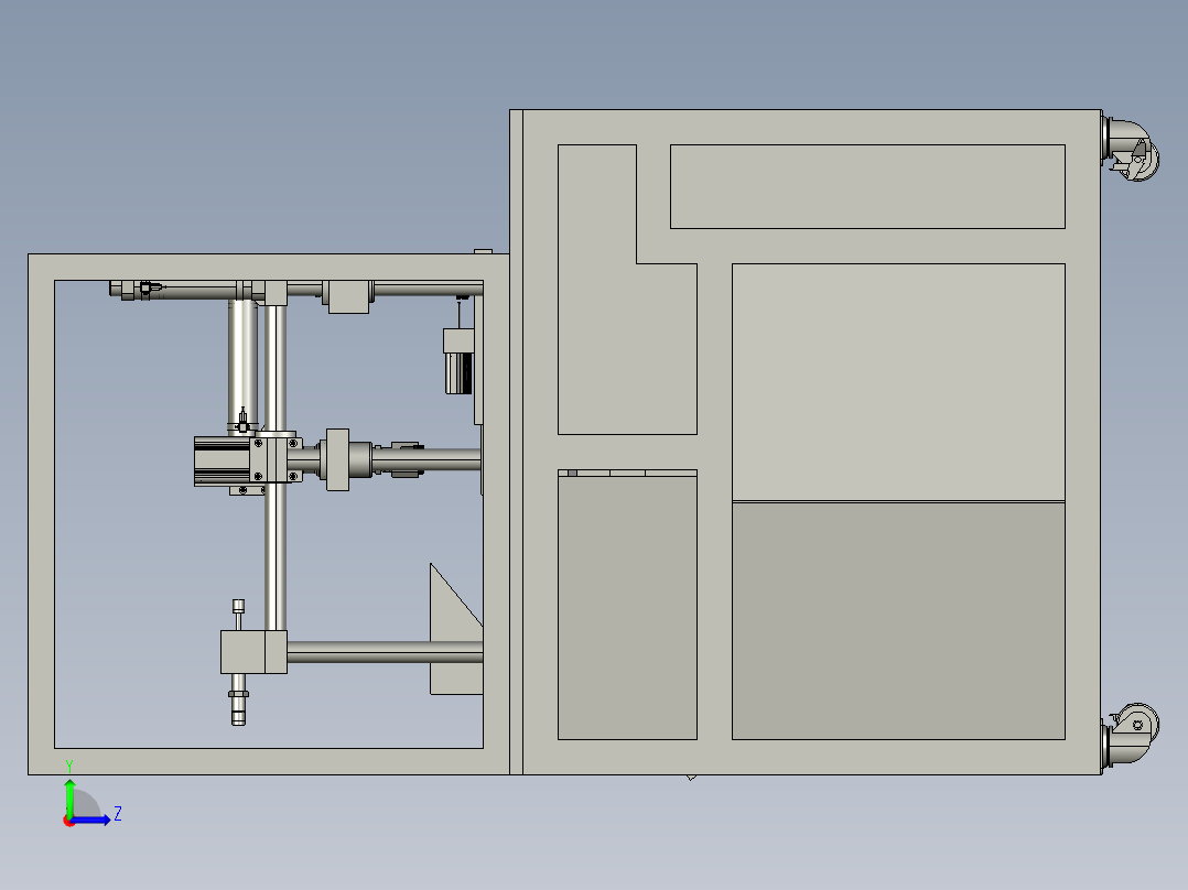 继电器电芯测试机stp左视图