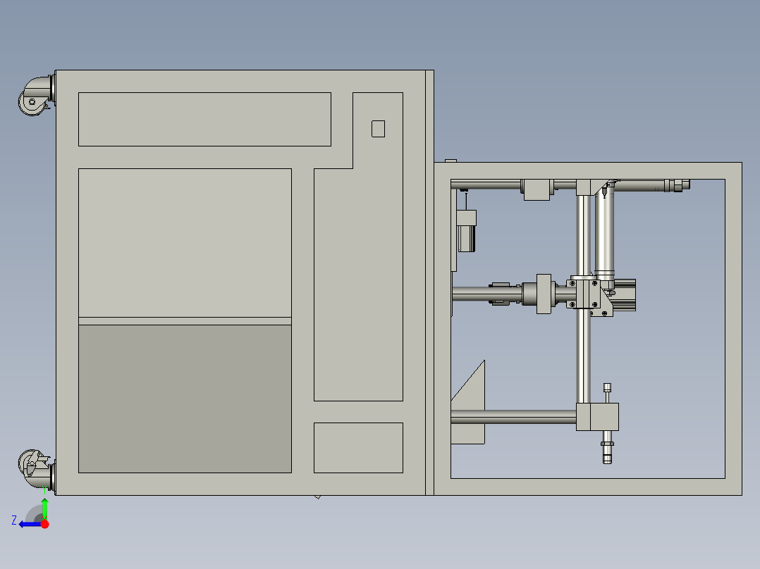 继电器电芯测试机stp右视图