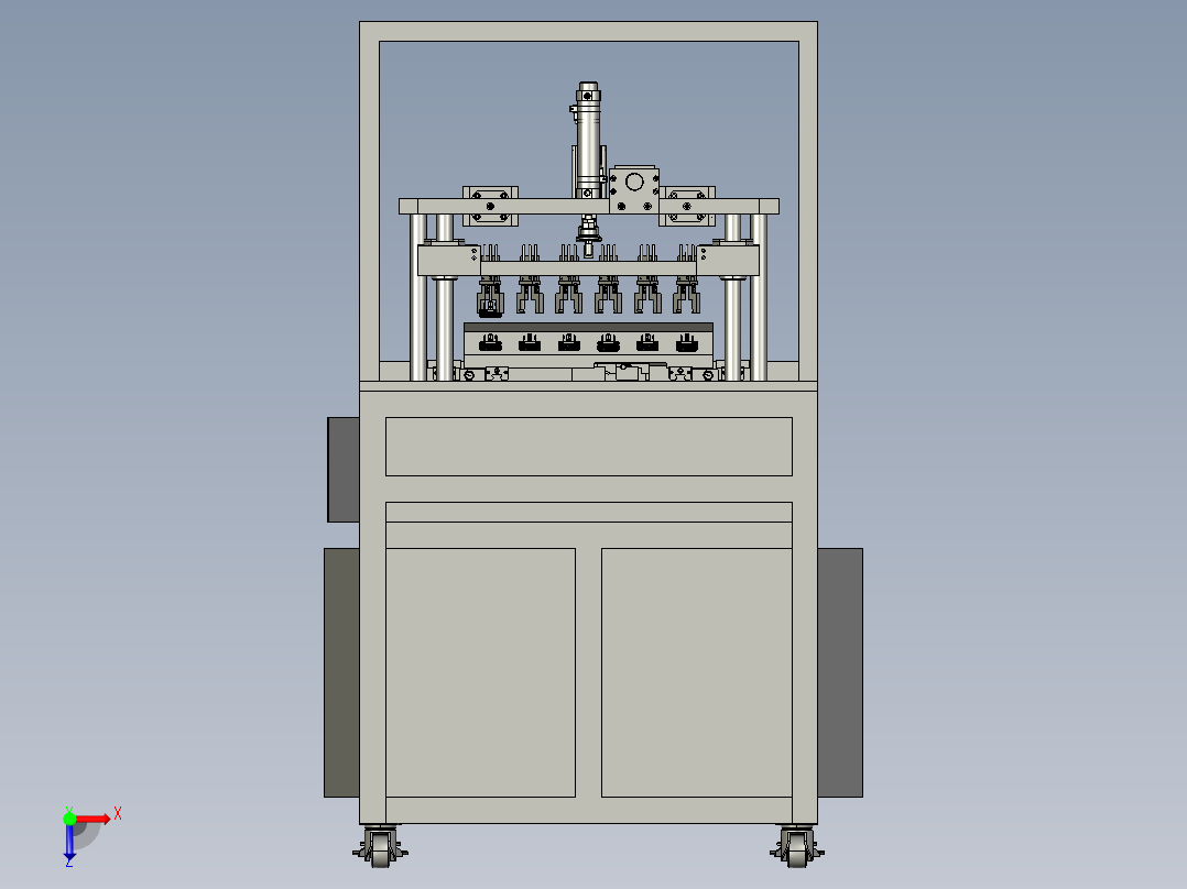 继电器电芯测试机stp俯视图