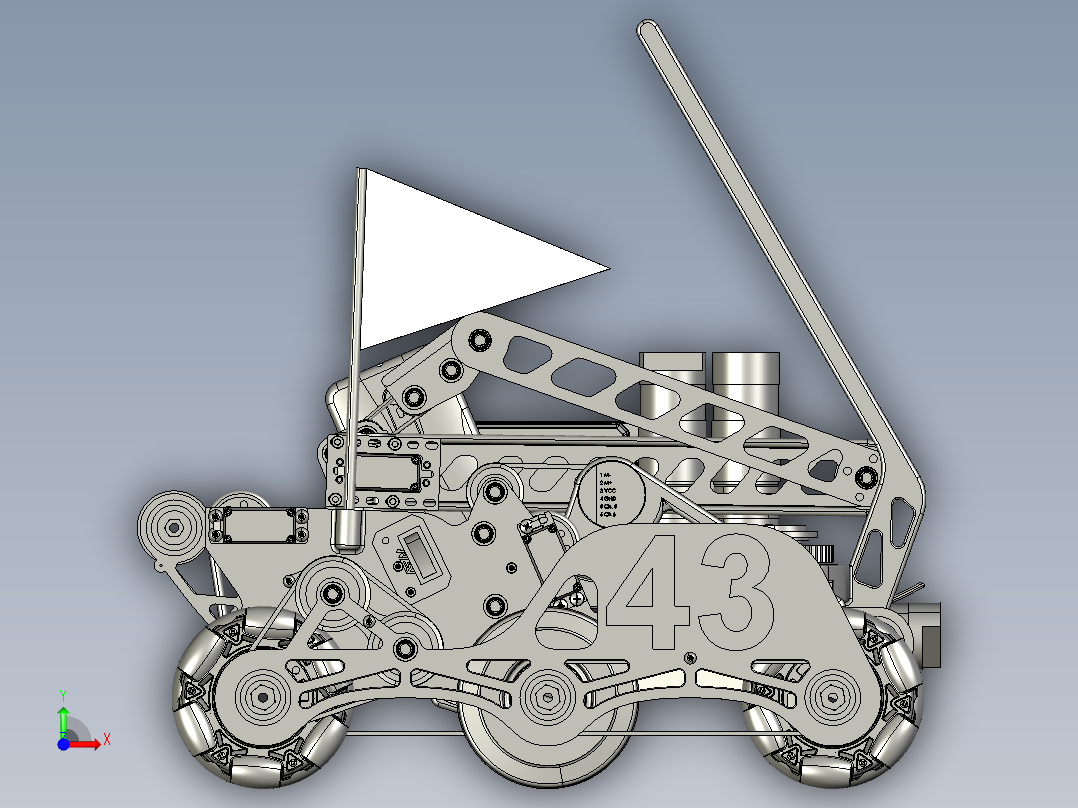 Team 43 VCC机器人车3D图纸 STP格式前视图