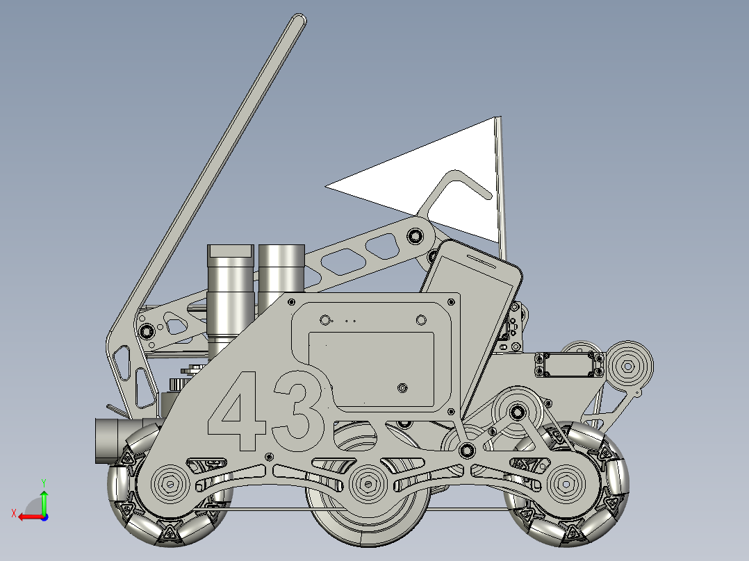 Team 43 VCC机器人车3D图纸 STP格式后视图