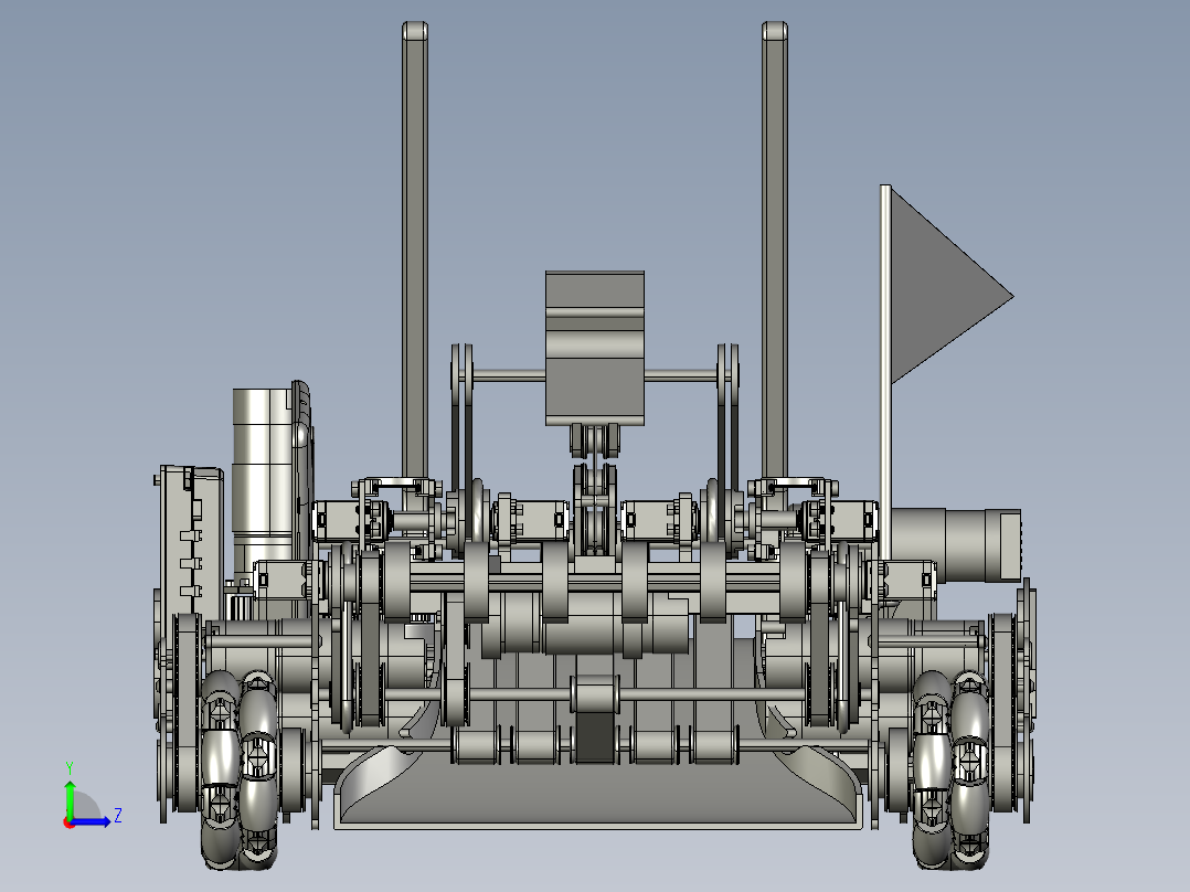 Team 43 VCC机器人车3D图纸 STP格式左视图