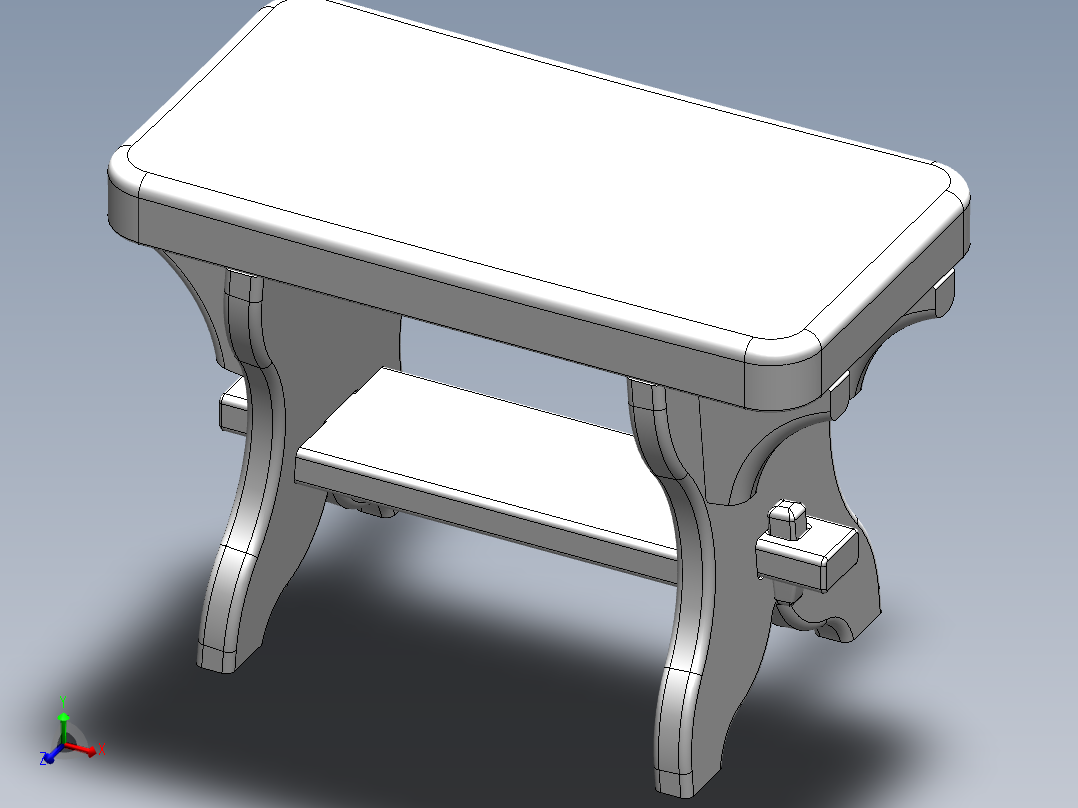 solidworks 实木小板凳创意设计