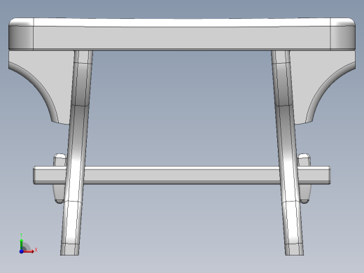 solidworks 实木小板凳创意设计前视缩略图