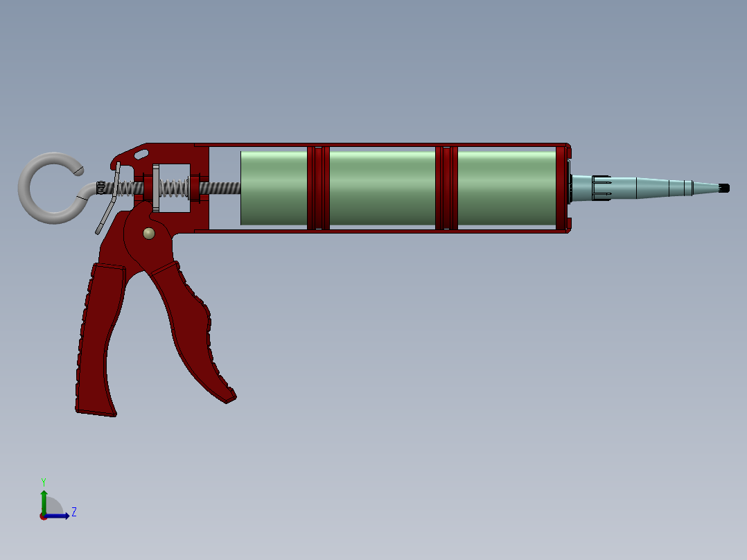 玻璃胶枪SW2012左视图