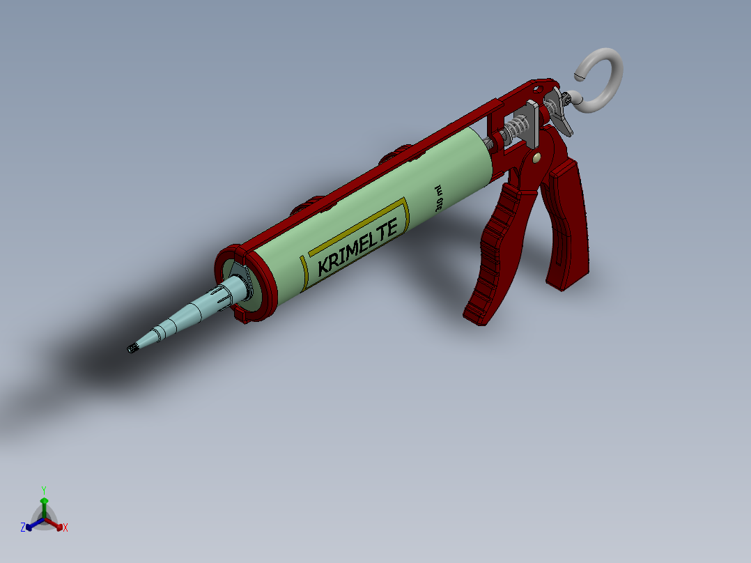 玻璃胶枪SW2012正等轴测图