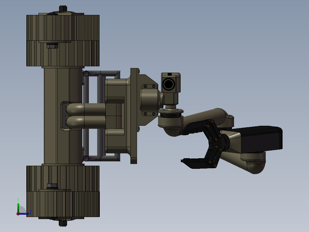 Robot履带车3D图纸 三维图纸 非标自动化图纸左视图